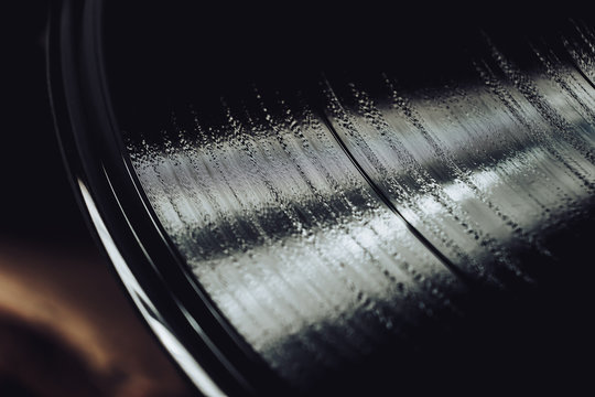 Close up of a vinyl disc
