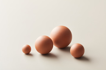 Creative layout of balls in flesh color