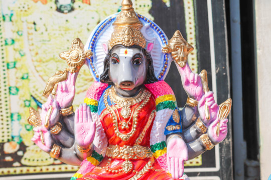 Indian God Lord Vishnu Dashavatar Statue Cultural Religious