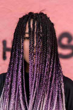 Young woman with box braids