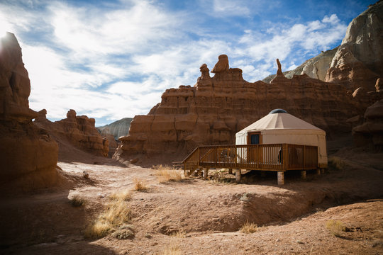 Yurt in the desert
