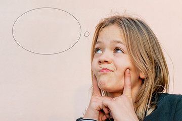 Young girl posing in front of the camera