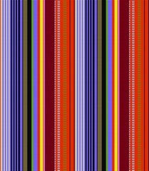 Blanket stripes seamless vector pattern. Background for Cinco de Mayo party decor or ethnic mexican fabric pattern with colorful stripes. Serape design.
