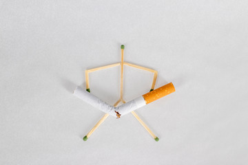 Match athlet, fighter with smoking.