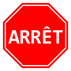 ARRET French Stop sign vector illustration