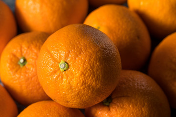 Fresh Organic Oranges in a Bunch
