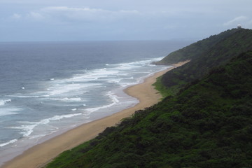 Lonely stretch of beach at Isipingo, South Africa.