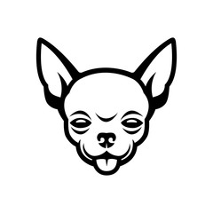 Chihuahua face - isolated vector illustration
