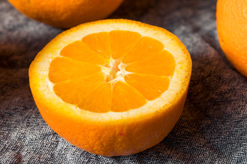Fresh Organic Oranges in a Bunch