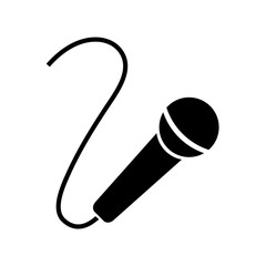 Microphone icon, logo isolated on white background