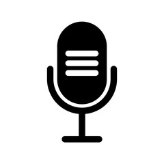 Microphone icon, logo isolated on white background