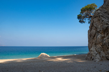 Beautiful coast near Apella beach, Karpathos island,Greece
