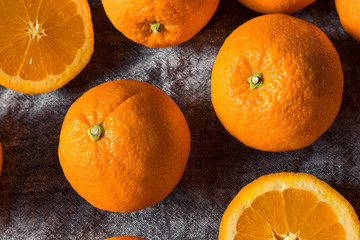Fresh Organic Oranges in a Bunch