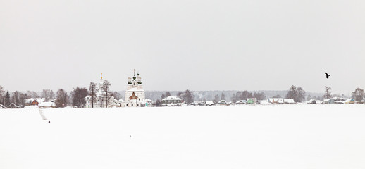 Panoramic landscape of Veliky Ustyug, Russia