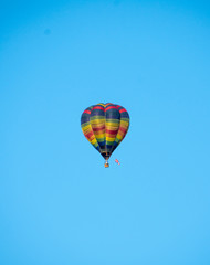 Colored hot air balloon in tourist flight