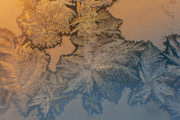 Background, wallpaper, frost patterns on glass