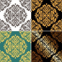 Baroque frame decor. Seamless background pattern. Line art baroque for wallpaper design. Graphic abstract background. Modern vector illustration. Modern vector illustration. Beautiful pattern.