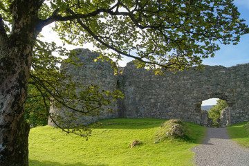 the ruins of the Old Inverlochy castle in Fort William