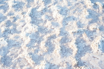 Salt lake Crimea autumn. autumn in the Crimea. Salt and texture. Salt crystal.