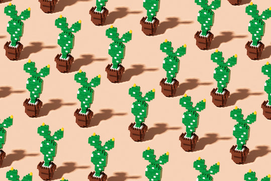cactuses made with toy blocks