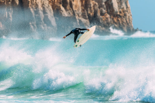 Surfer getting air