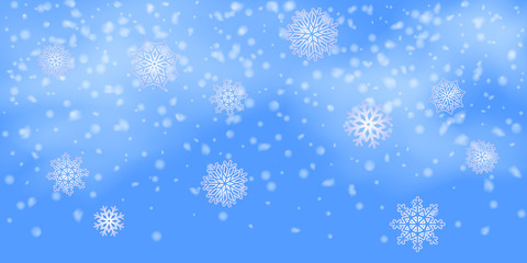 Snowflakes, snowfall.