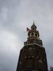 Obraz premium Flag half-mast for Eberhard van der Laan, Amsterdam