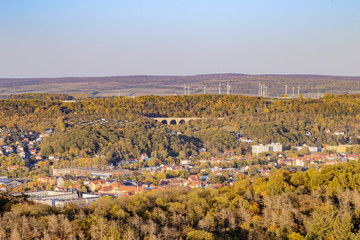 Obraz premium town at sunset