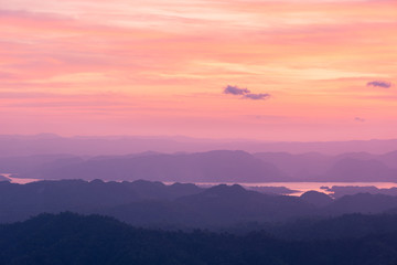 Mist of mountain in morning.