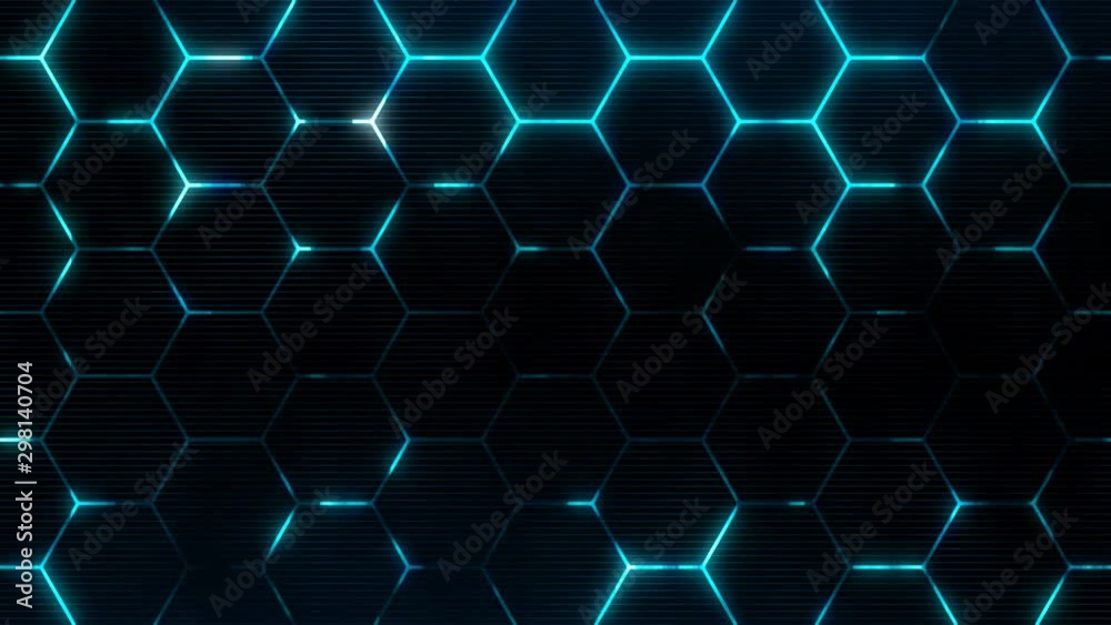 Poster abstract technology background with hexagonal texture. creative hexagons pattern for futuristic conc