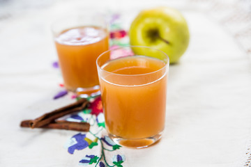 natural freshly squeezed apple juice