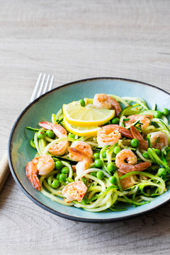 Shrimp zucchini noodles shrimp low carb dinner