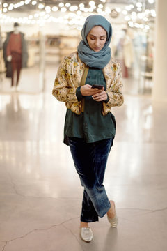 Contemporary Muslim Woman Wearing Headscarf