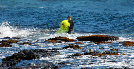 Net Fishing on Punaluu Beach
