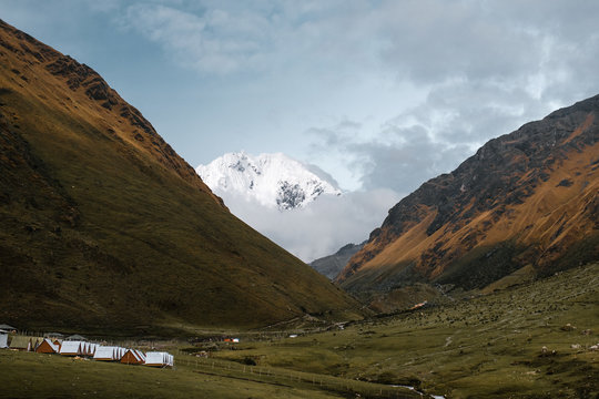 Amazing view of the snowy peak