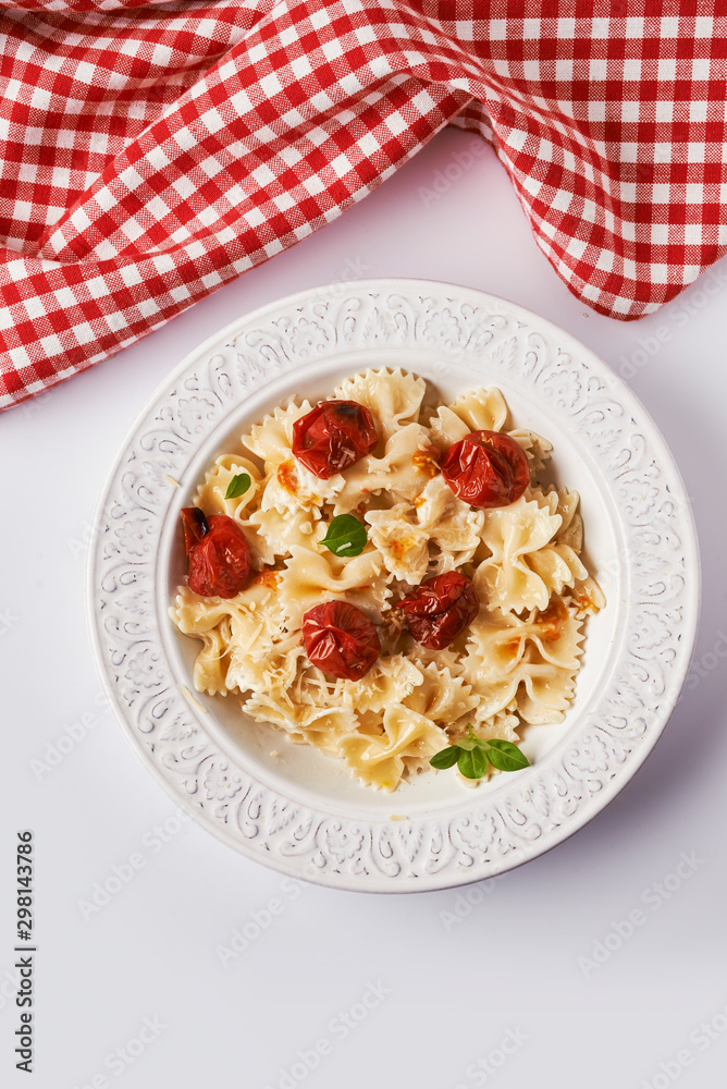 Wall mural plate with pasta