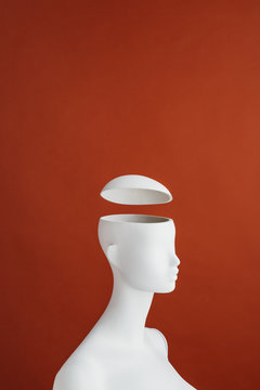 Mannequin?s open head.