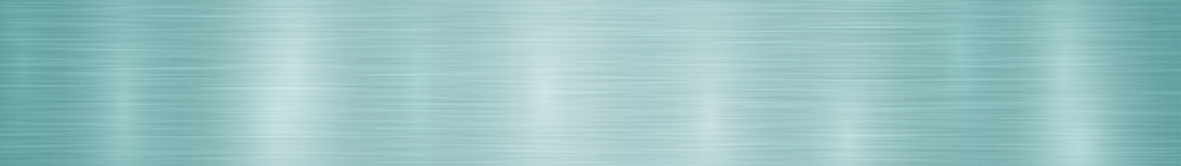 Abstract horizontal metal banner or background with glares in light blue colors