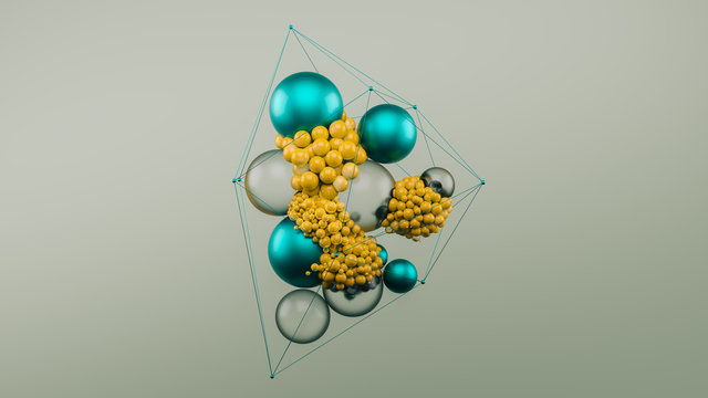 Abstract render with spheres