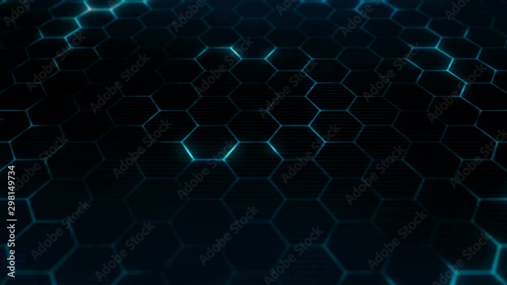 Poster creative technology background for industry concept. cyberspace surface with hexagonal pattern. seam