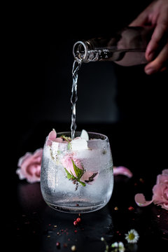 Rose Petals Sake Tonic