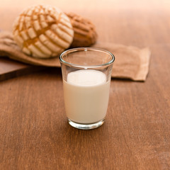milk and bread breakfast