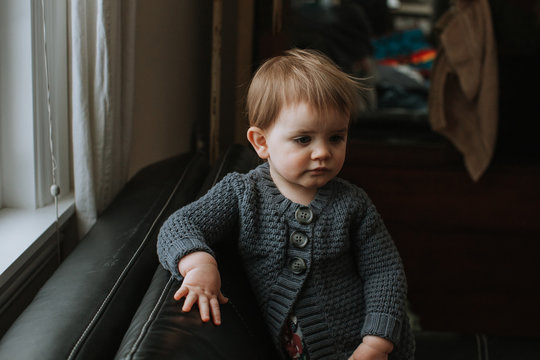 Portrait of Young Child in Window Light