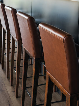 Row of leather chairs