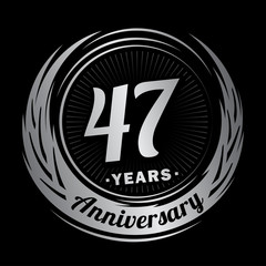 Fototapeta premium 47 years anniversary. Anniversary logo design. Forty-seven years logo.