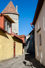 Fototapeta na wymiar Street in Tallinn Old Town