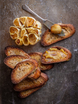 roasted garlic and bread