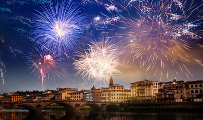 fireworks over Florence New Year destination