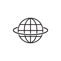 globe icon vector flat design