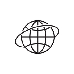 globe icon vector flat design
